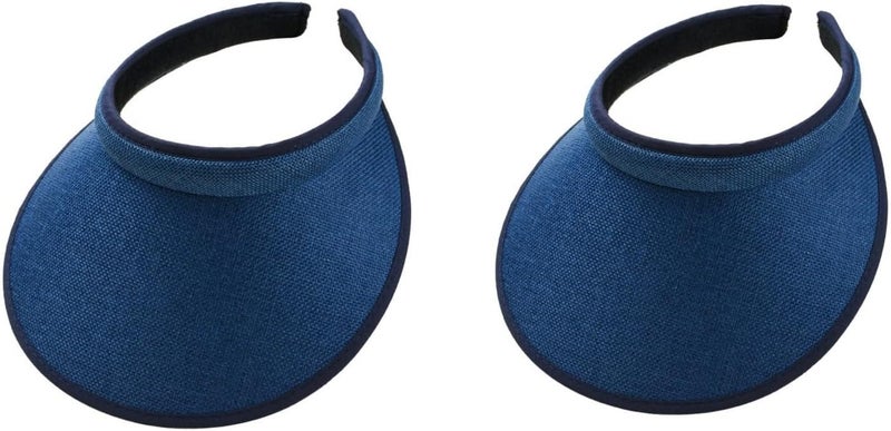 jecvxor Cloth Covered Slip-On Visor for Women, Adjustable Cap Sports Sun Visors for Men - Image 1